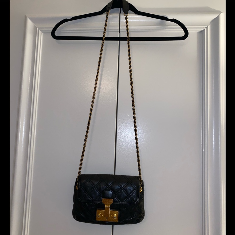Marc Jacobs Black Baroque Leather Shoulder Bag - Picture 3 of 13